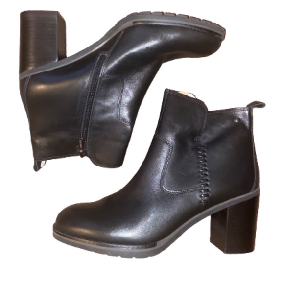 Pikolinos Black Leather Ankle Boots Zip Side 42